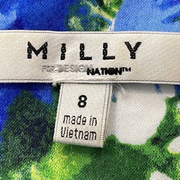 Milly Watercolor Floral Fit & Flare Dress - Picture 4 of 6